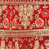 Red Floral Embroidered Bridal Lehenga